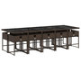 Voir la diapositive 3 : VIDAXL Ensemble a manger de jardin et coussins 11 pcs marron rotin
