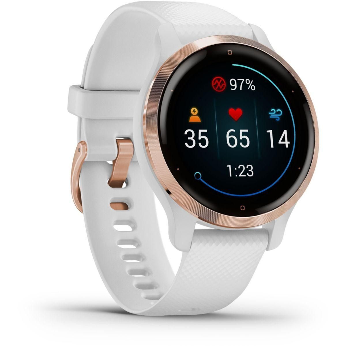 GARMIN Montre sport Venu 2S Rose Gold avec bracelet blanc