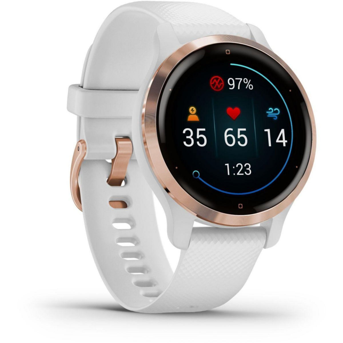 GARMIN Montre sport Venu 2S Rose Gold avec bracelet blanc