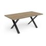 Voir la diapositive 5 : Demeyere Table - STOUT - Rectangulaire - Décor mélamine halifax - Pied en X noir mat - 6 places - 180 x 90 cm - DEMEYERE