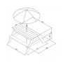 Voir la diapositive 3 : Axi House AXI Table sable et eau NICK Brun Blanc avec parasol Bleu Blanc 90x80x56cm