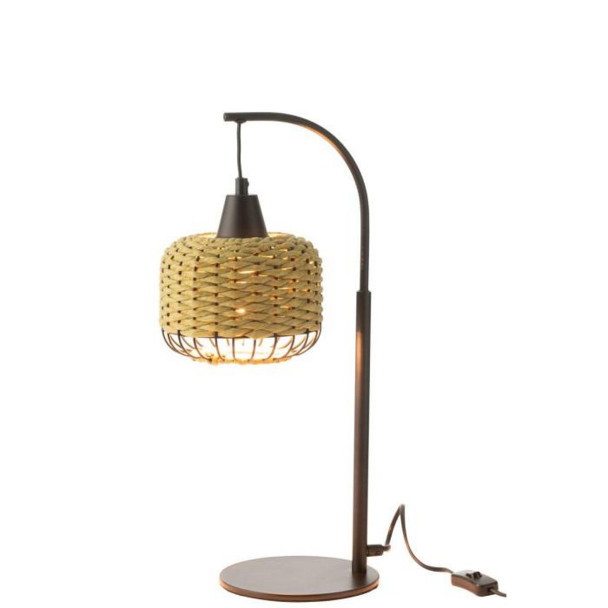 Paris Prix Lampe à Poser Lanterne en Métal  Eldon  52cm Vert