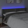 Voir la diapositive 4 : VIDAXL Tete de lit a LED Gris fonce 203x16x78/88 cm Velours