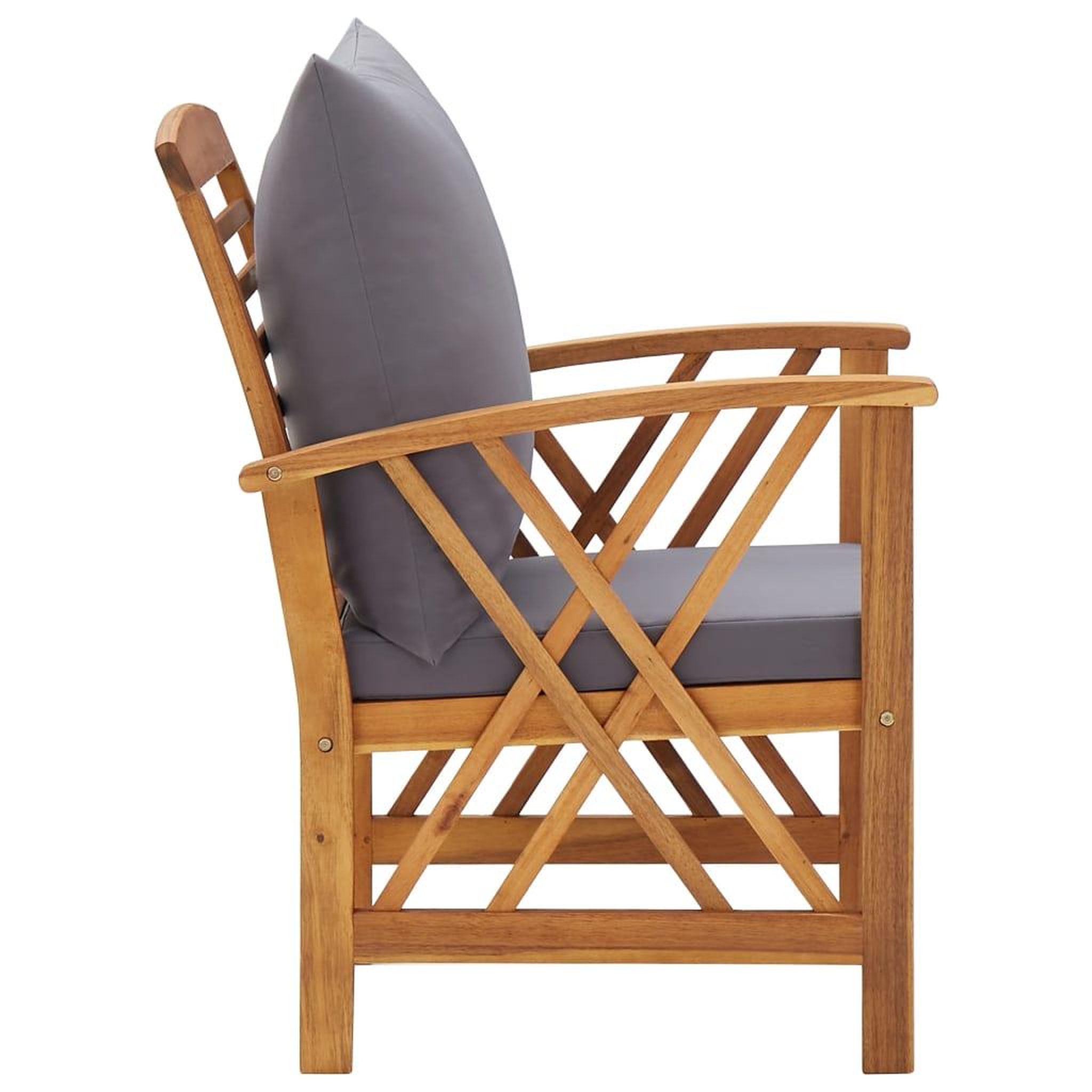 Voir la diapositive 5 : VIDAXL Salon de jardin 5 pcs avec coussins Bois d'acacia solide
