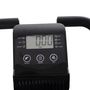 Voir la diapositive 5 : HOMCOM Vélo d'appartement pliant 8 niveaux de résistance magnétique dossier selle réglable poignées ergonomiques écran LCD multifonction suspensions support tablette acier noir