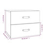 Voir la diapositive 6 : VIDAXL Tables de chevet murales 2 pcs 50x36x40 cm