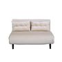 Voir la diapositive 2 : Paris Prix Canapé Convertible en Velours  Vicky  120cm Beige Clair