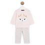 Voir la diapositive 1 : INEXTENSO Ensemble molleton sweat rennes + pantalon coeurs bébé fille