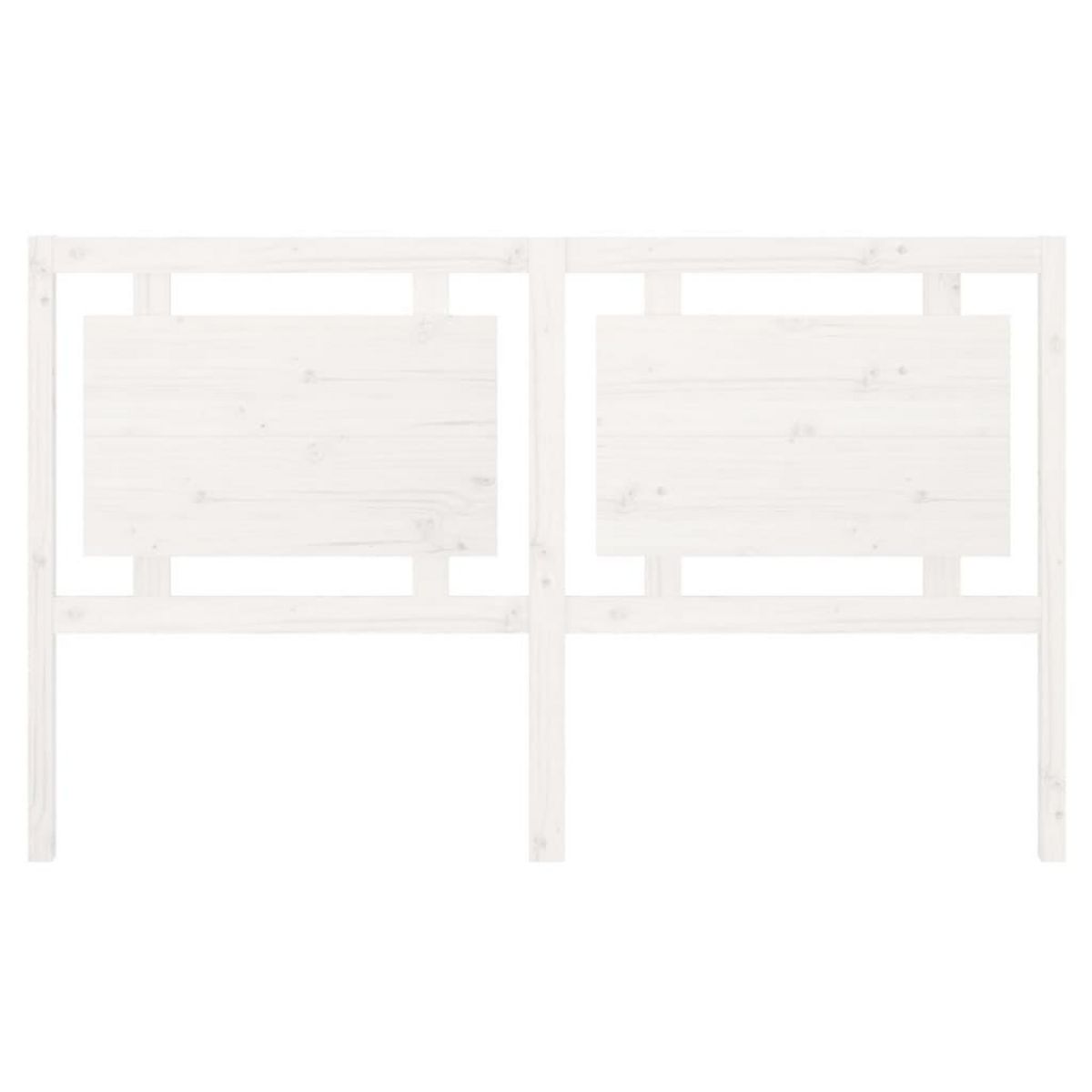 VIDAXL Tete de lit Blanc 165,5x4x100 cm Bois massif de pin