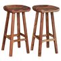 Voir la diapositive 4 : VIDAXL Tabourets de bar lot de 2 bois d'acacia massif