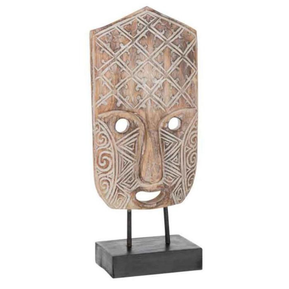 Paris Prix Statuette Déco  Masque Primitif  40cm Naturel