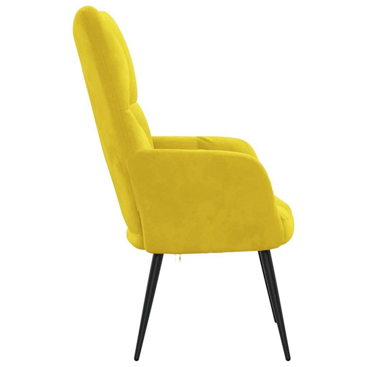 VIDAXL Chaise de relaxation Jaune moutarde Velours