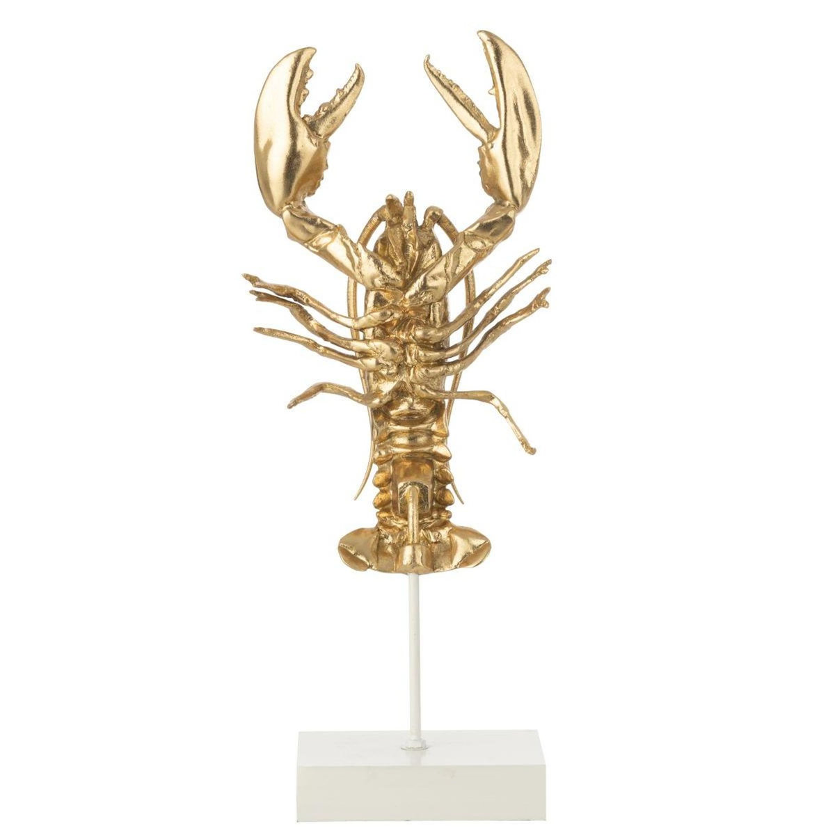 Paris Prix Statuette Homard en Résine  Oro  57cm Doré