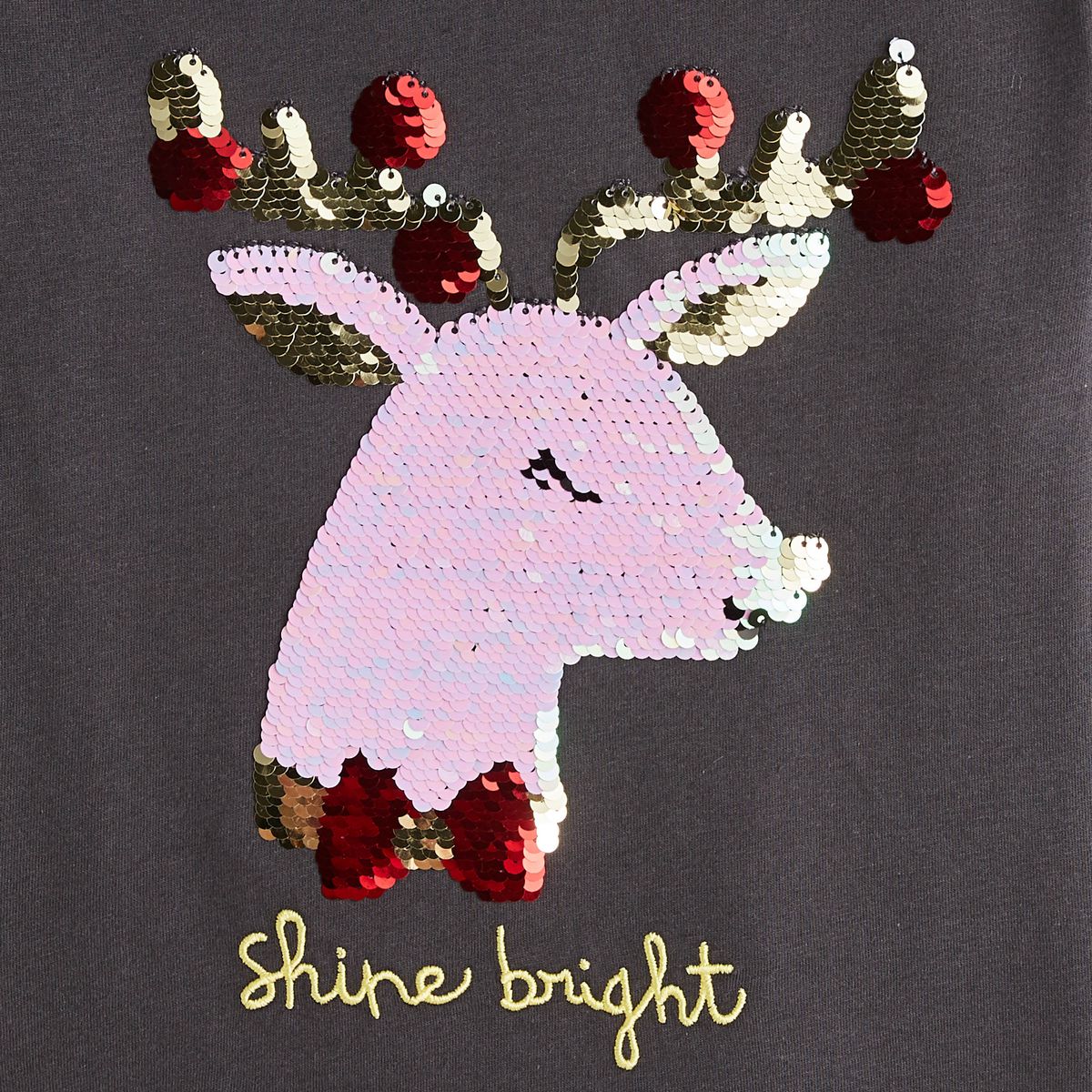 INEXTENSO T-shirt manches longues renne de noël à sequins reversibles fille