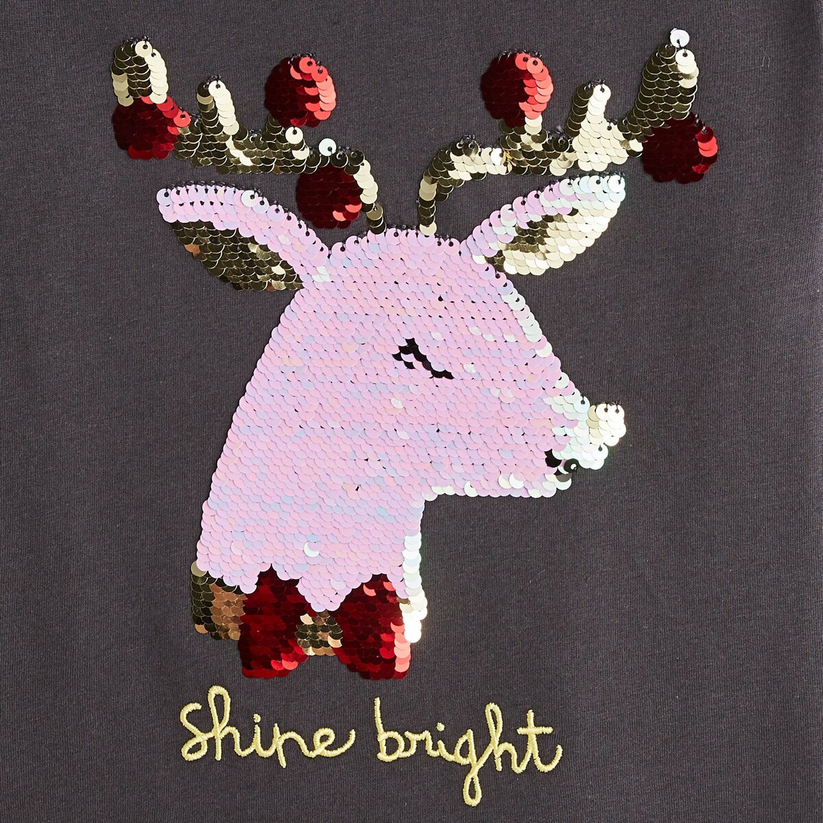 INEXTENSO T-shirt manches longues renne de noël à sequins reversibles fille