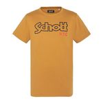 Schott T-shirt Ocre Homme Schott Vintage. Coloris disponibles : Jaune