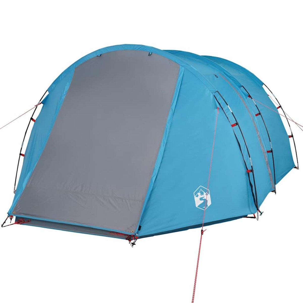 VIDAXL Tente de camping tunnel 4 personnes bleu impermeable
