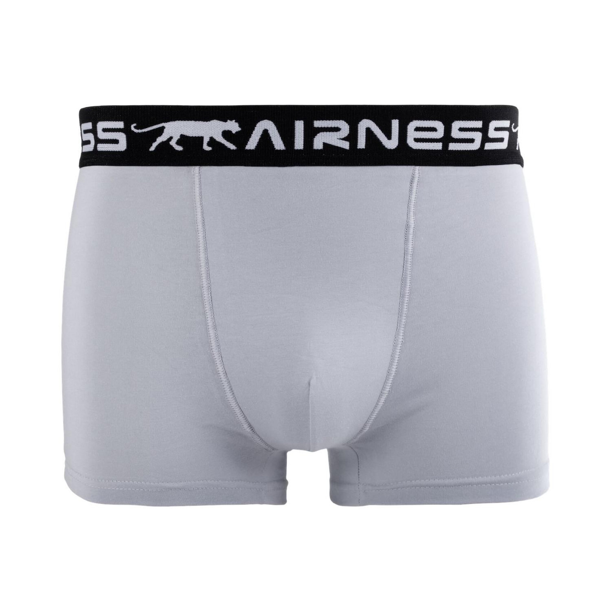 Voir la diapositive 4 : Airness Lot de 5 boxers homme en coton ceinture colorée starter