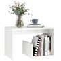 Voir la diapositive 3 : VIDAXL Table d'appoint blanc 59x36x38 cm bois d'ingenierie