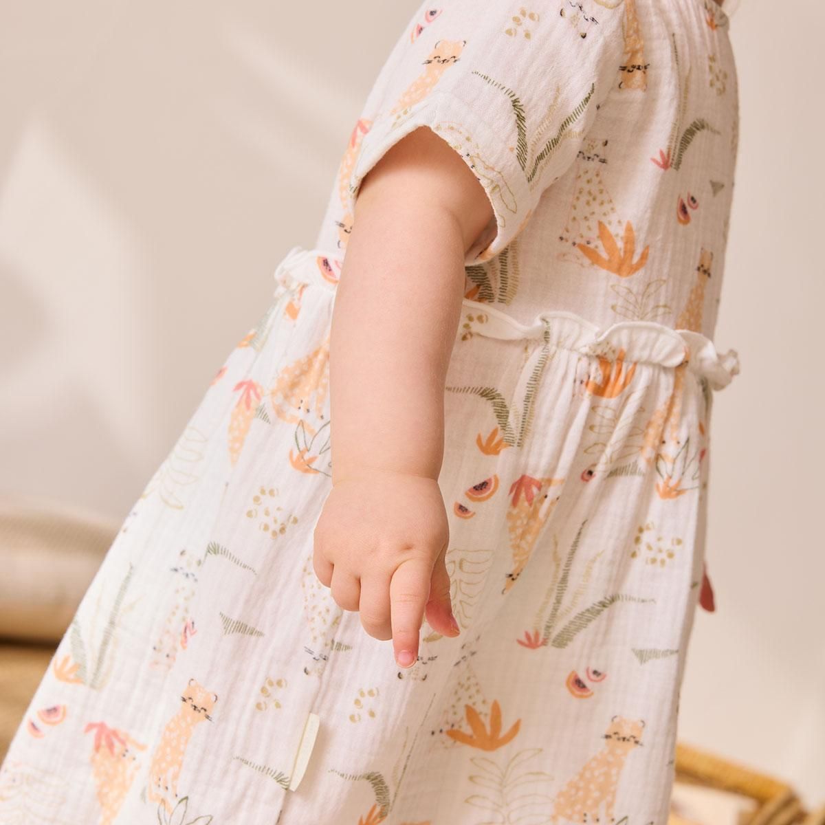 Petit Béguin Robe bébé en gaze de coton Sierra