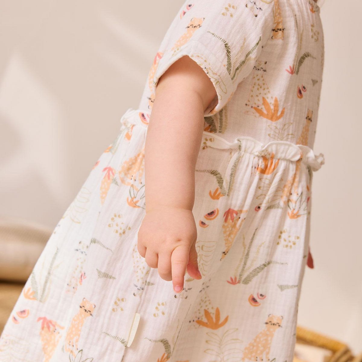 Petit Béguin Robe bébé en gaze de coton Sierra