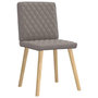 Voir la diapositive 3 : VIDAXL Chaises a manger lot de 6 taupe tissu