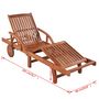 Voir la diapositive 6 : VIDAXL Chaises longues lot de 2 avec table Bois d'acacia solide