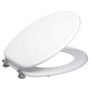 Voir la diapositive 2 : FIVE Abattant WC en Bois  Luxe  43cm Blanc