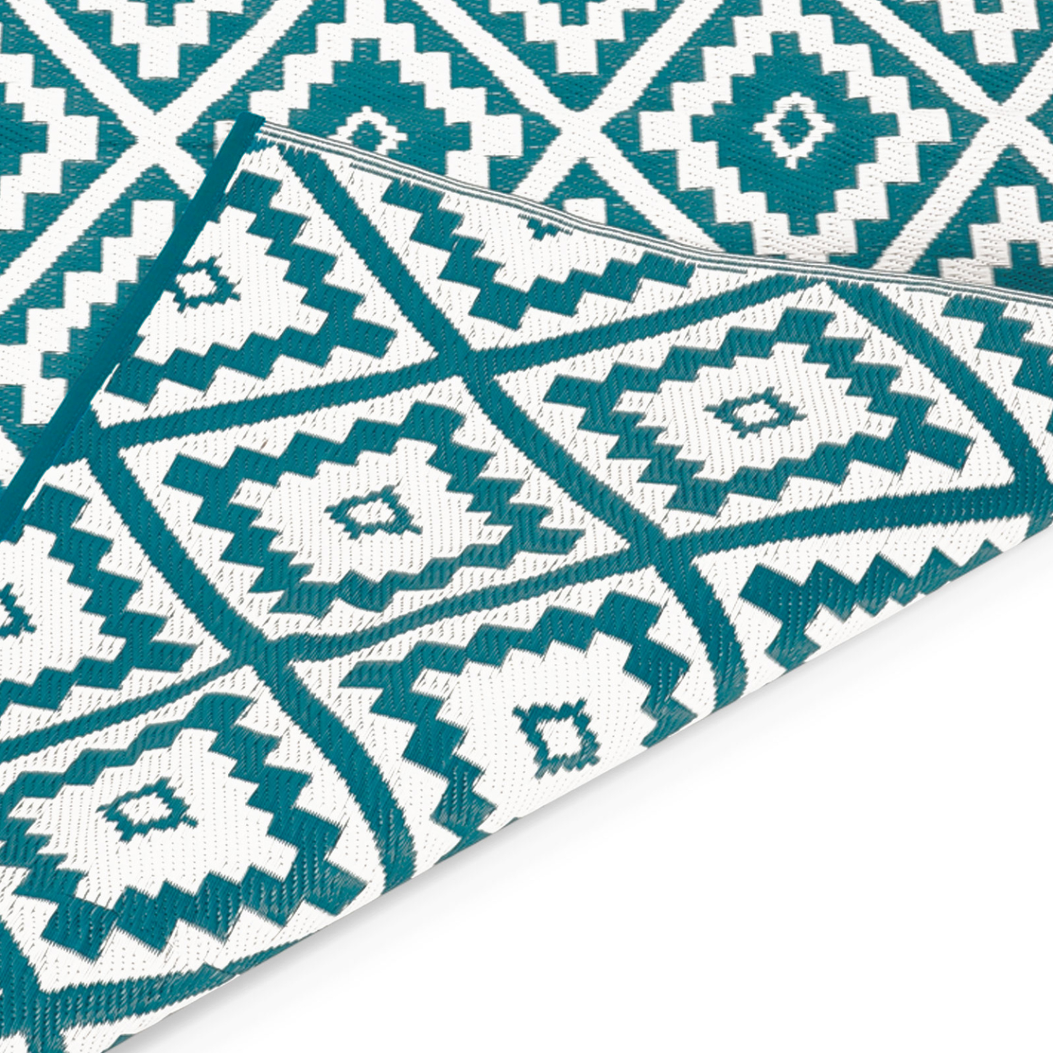 Voir la diapositive 4 : ID MARKET Tapis extérieur bahamas bleu canard 270 x 470 cm