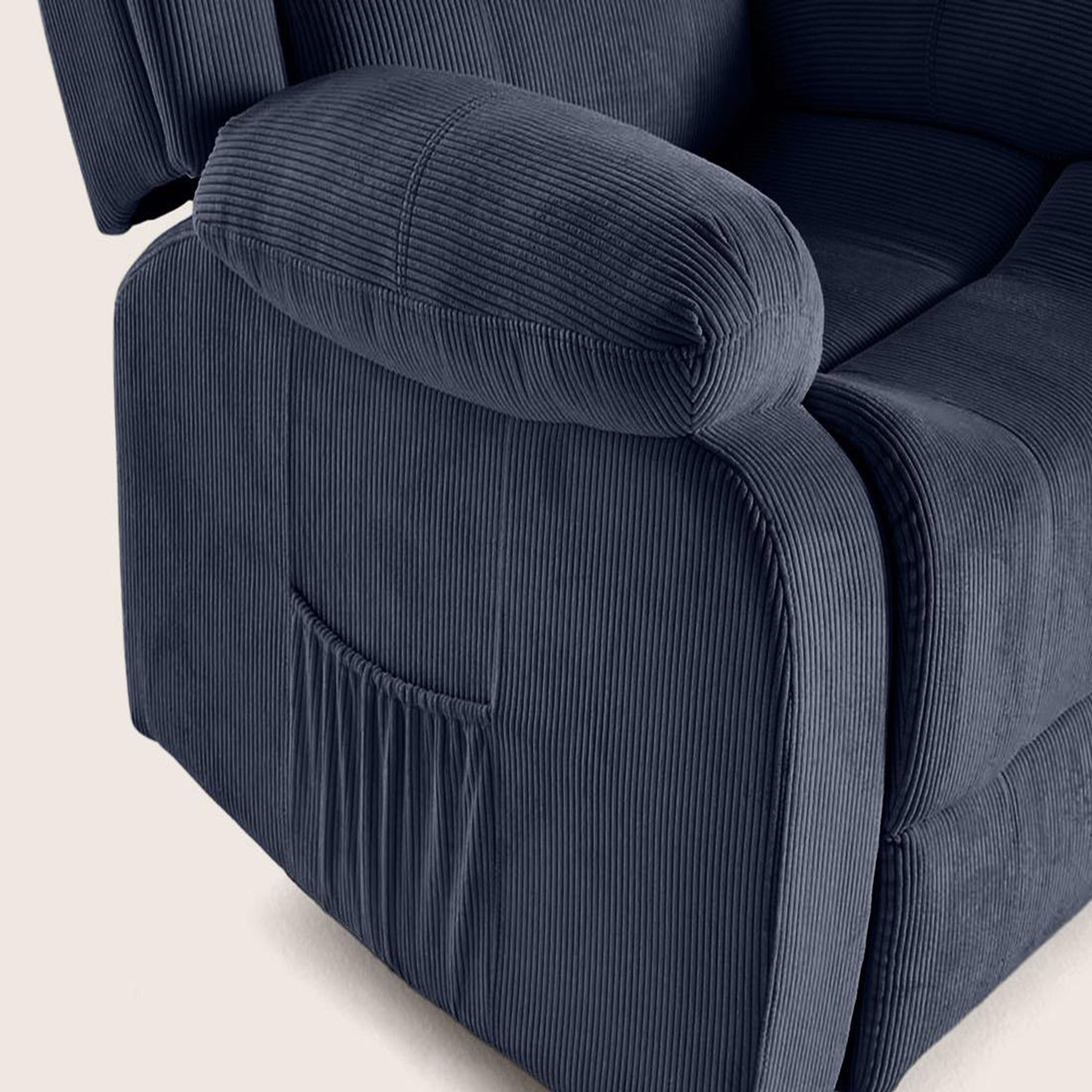 Voir la diapositive 6 : BEST MOBILIER Armand - fauteuil relax électrique en velours côtelé