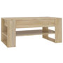 Voir la diapositive 2 : VIDAXL Table basse chene sonoma 102x55x45 cm bois d'ingenierie