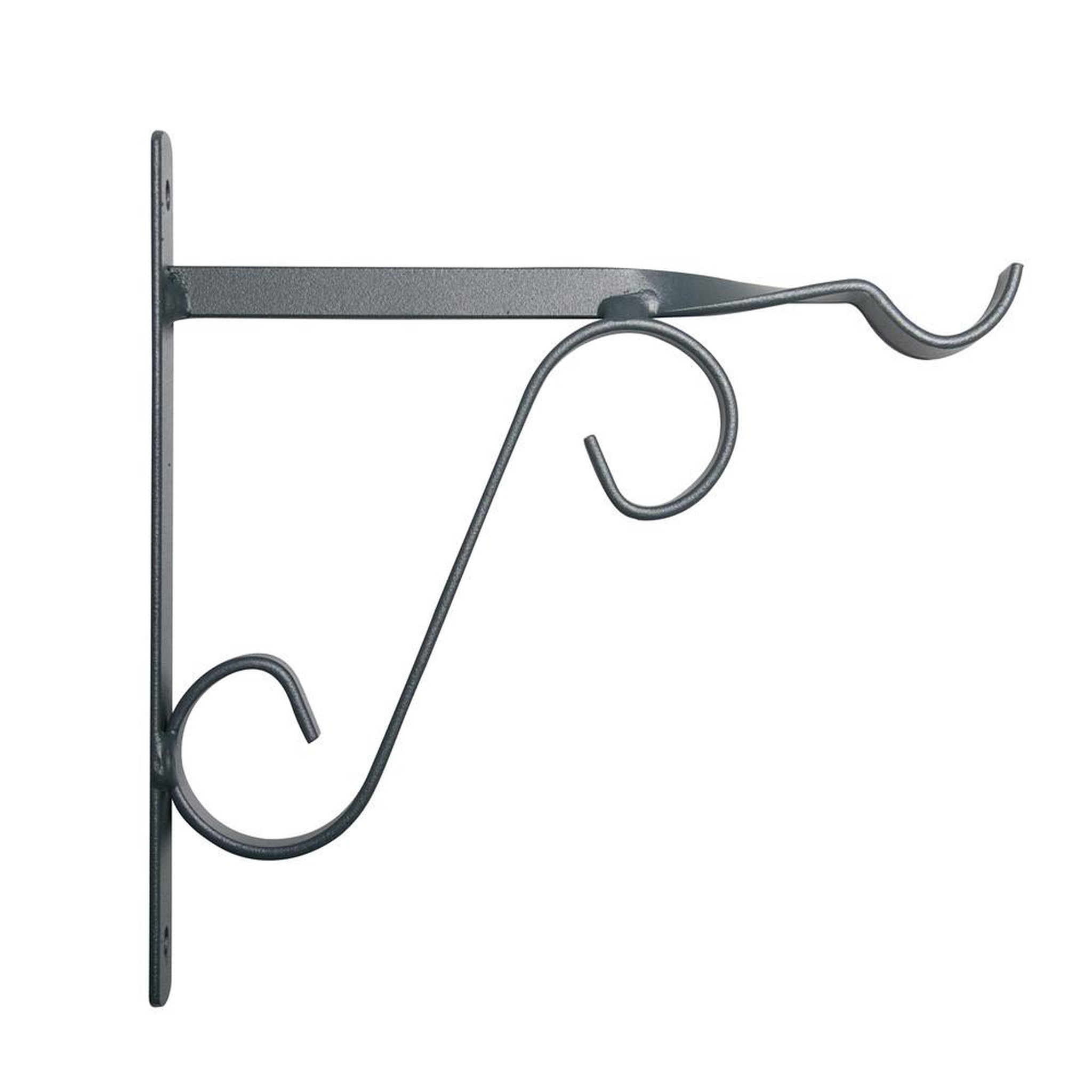 CENTRALE BRICO Potence fer plat anthracite - 20x20 cm - acier époxy