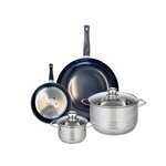 ELO Ensemble de 2 Poêles de cuisson 20 et 32 cm et 2 faitouts 14 et 24 cm Elo Prima Brillant