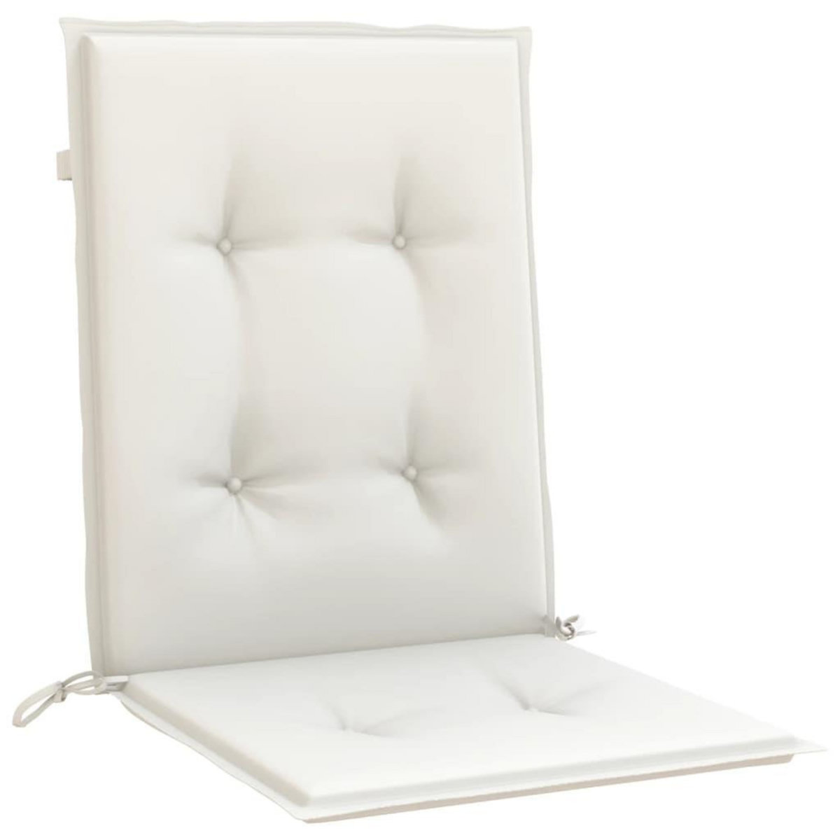 VIDAXL Coussins de chaise a dossier bas lot de 6 creme melange tissu