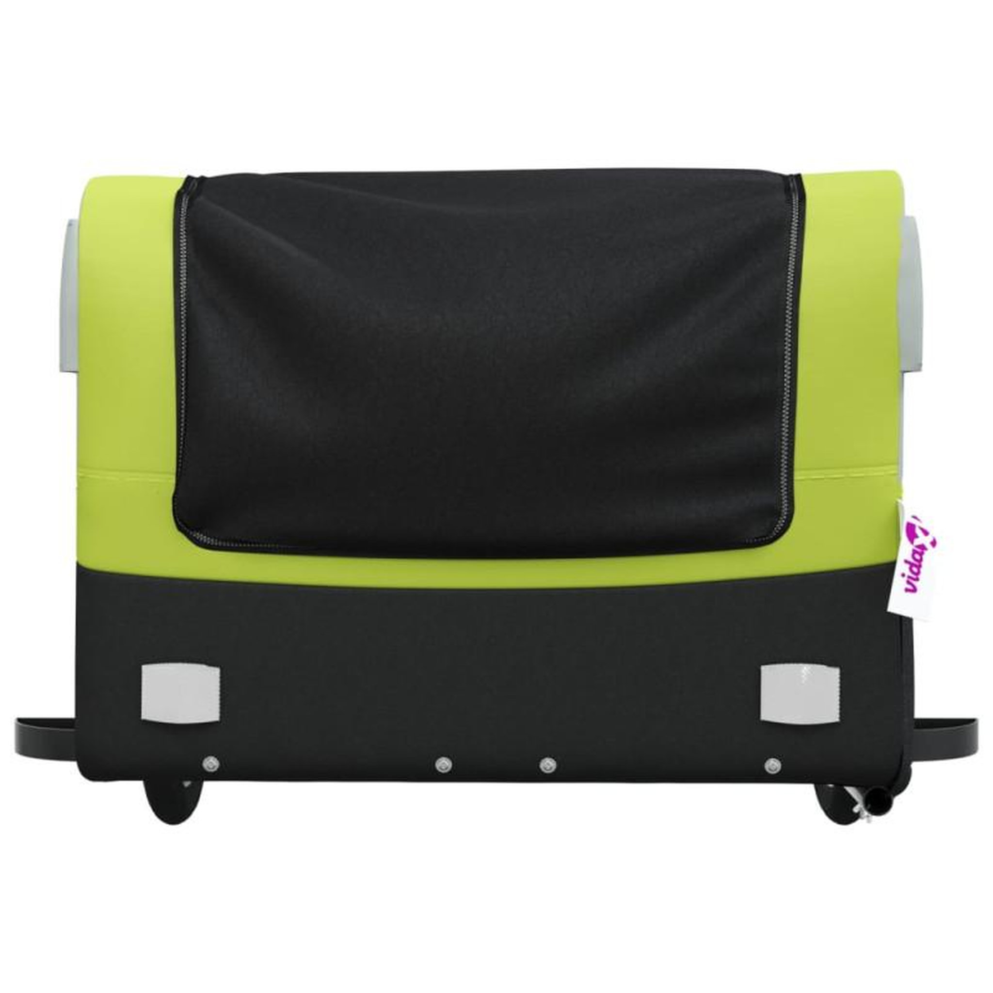 Voir la diapositive 6 : VIDAXL Remorque de vélo noir et vert 45 kg fer