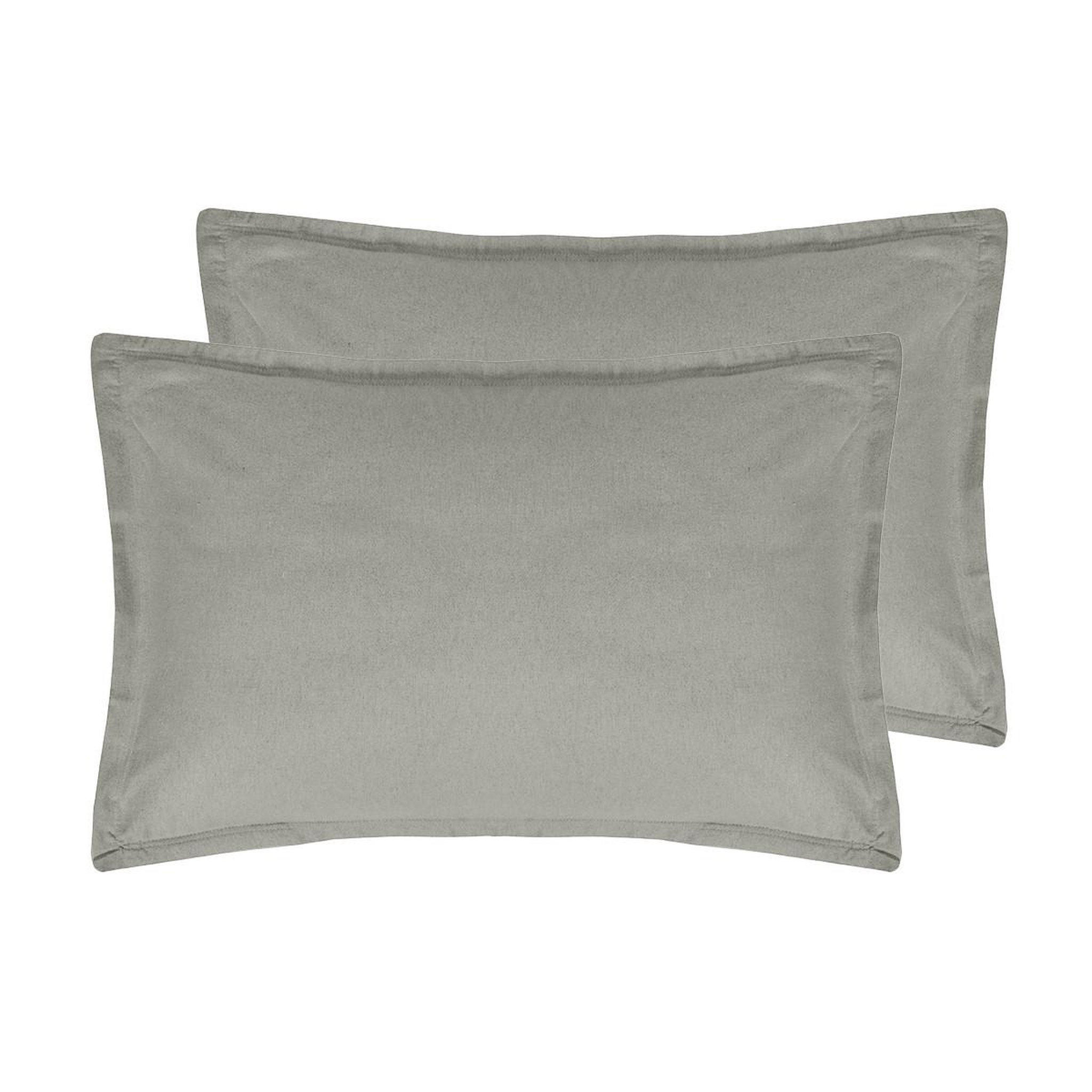 Voir la diapositive 1 : Sensei Maison Lot de 2 taies d'oreiller en flanelle de coton KLAPPEN