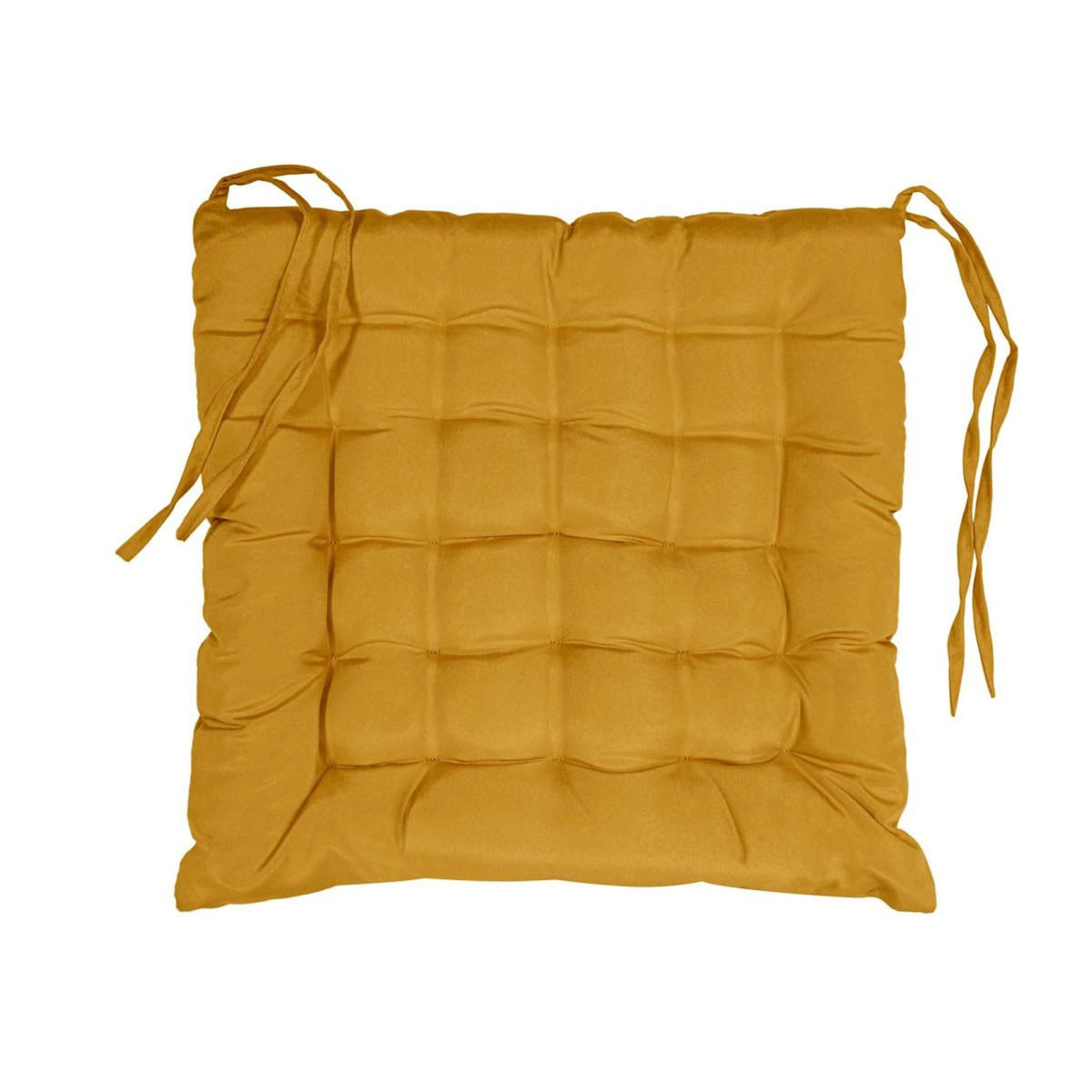 Paris Prix Galette de Chaise Matelassée  Essentiel  40x40cm Ocre