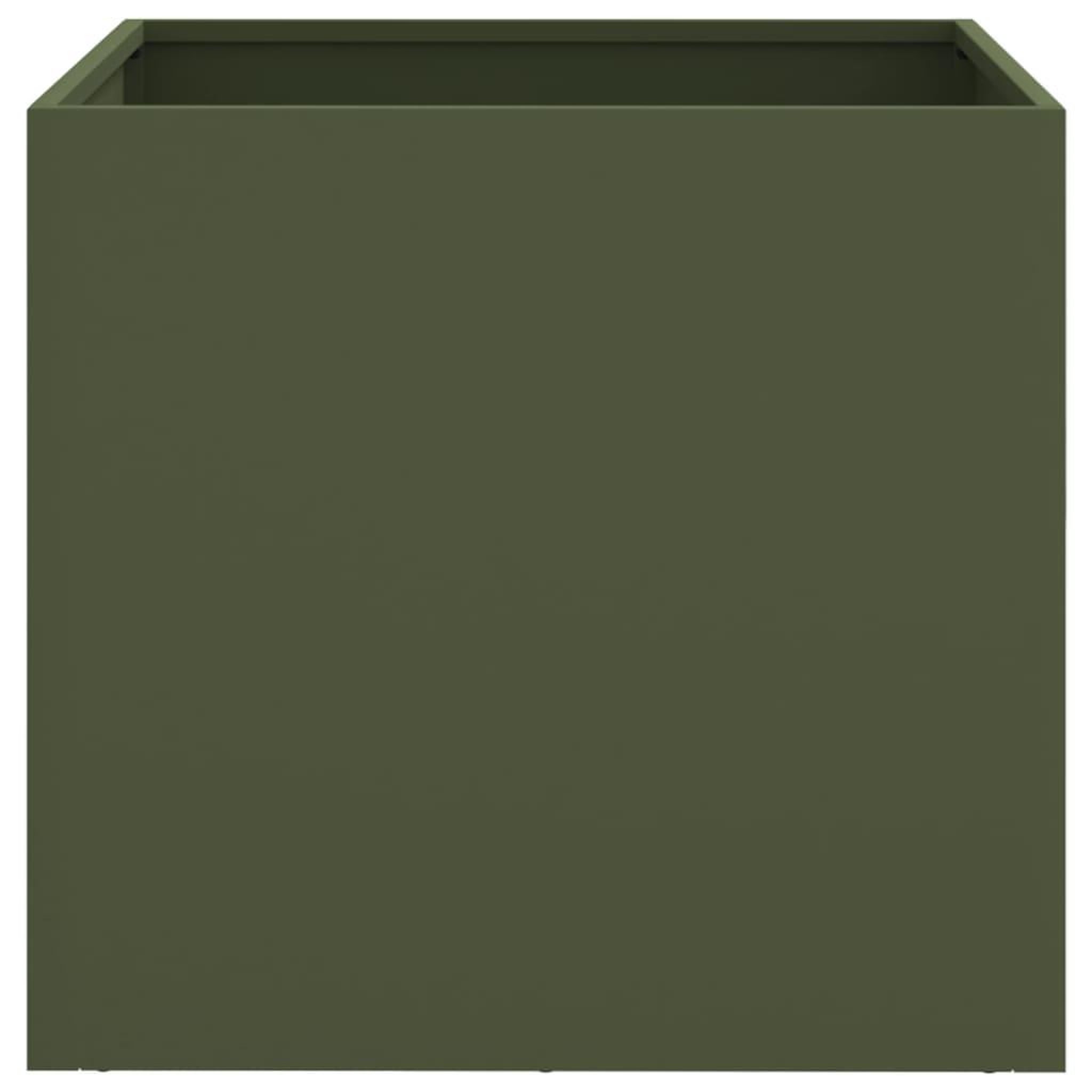 Voir la diapositive 4 : VIDAXL Jardiniere vert olive 42x40x39 cm acier