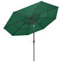 Voir la diapositive 3 : VIDAXL Parasol de jardin a 3 niveaux avec mat en aluminium vert 3 m