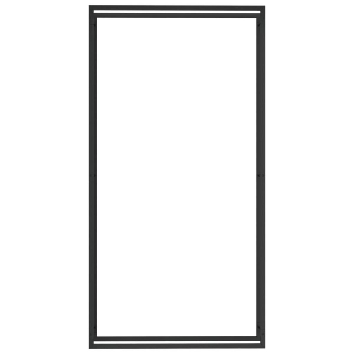 VIDAXL Portant de bois de chauffage Noir mat 110x28x214 cm Acier