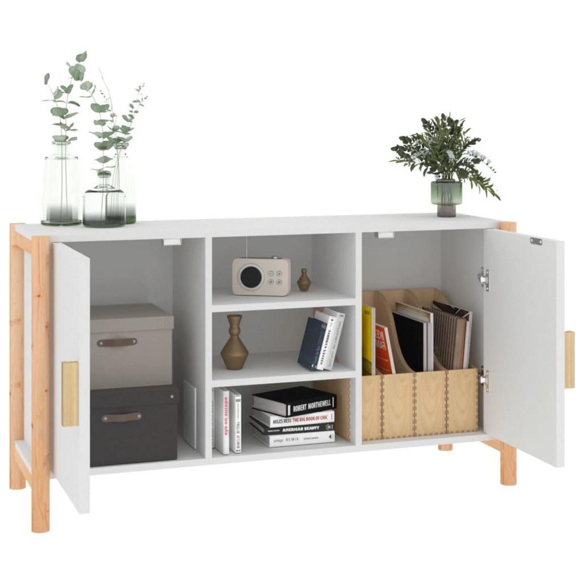 VIDAXL Buffet Blanc 107x38x60 cm Bois d'ingenierie