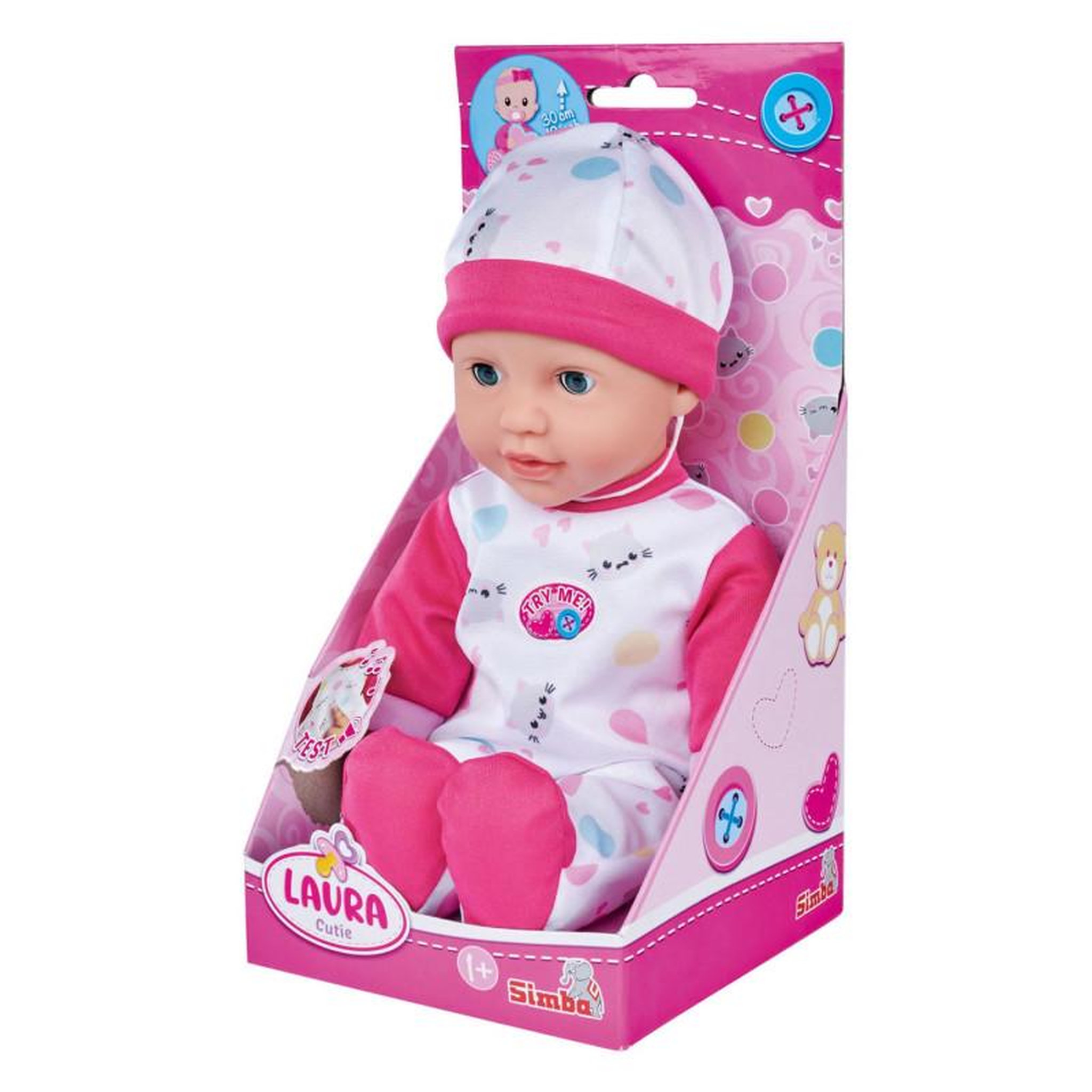 Voir la diapositive 2 : SIMBA Simba - Baby doll Laura Cutie, 30cm 105140004