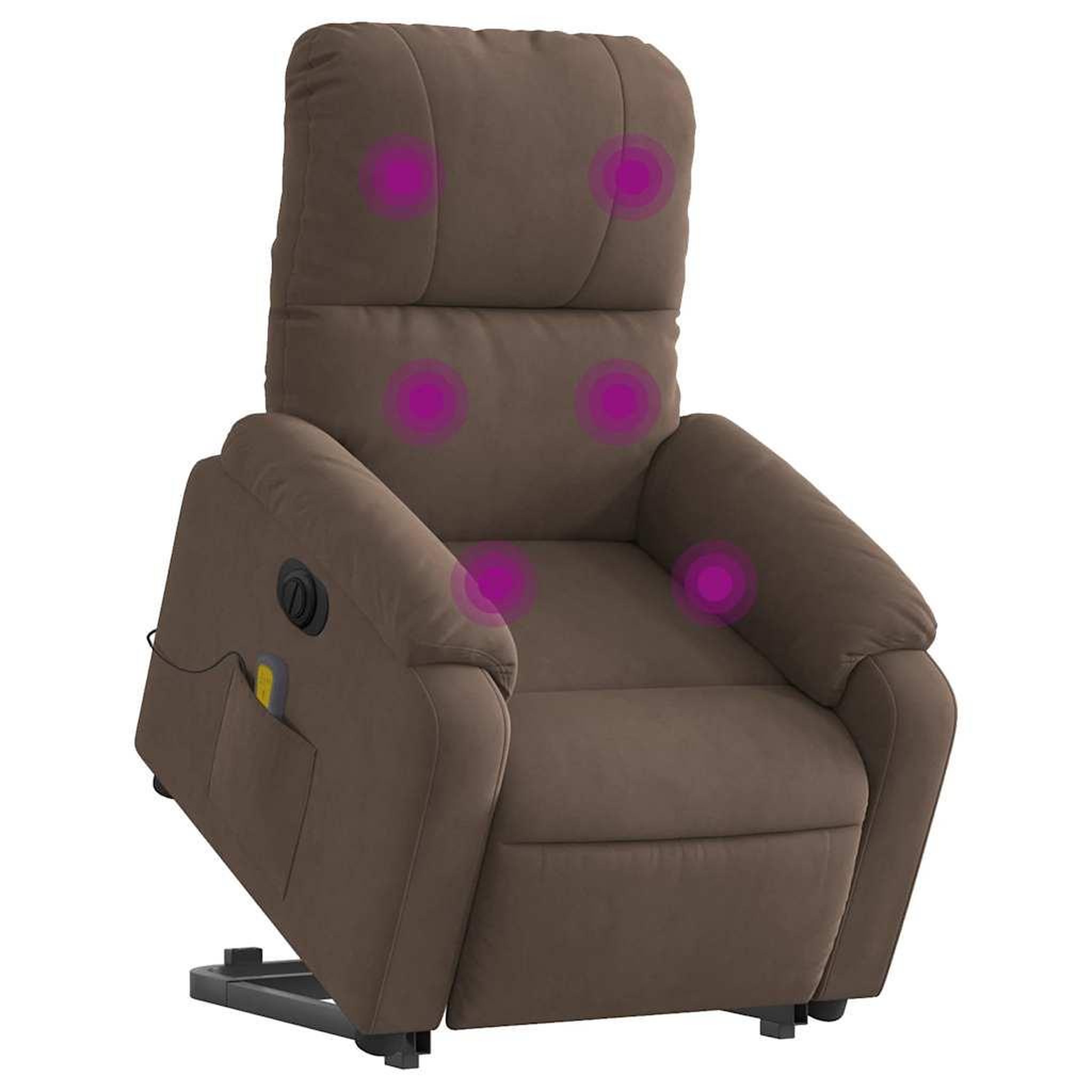 Voir la diapositive 3 : VIDAXL Fauteuil inclinable de massage electrique marron