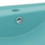 Voir la diapositive 5 : VIDAXL Lavabo avec trou de robinet Vert clair mat 60x46 cm Ceramique