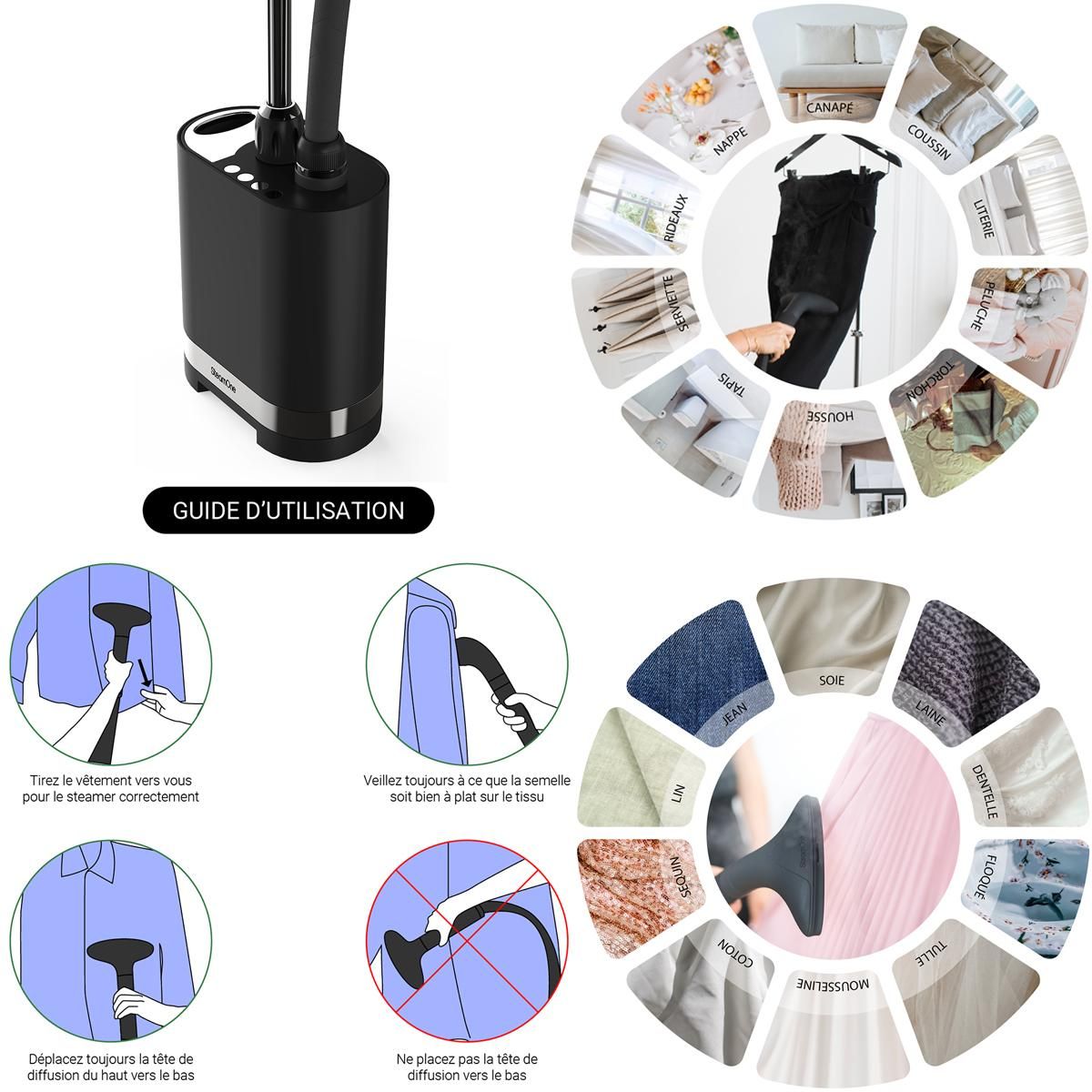 Steamone Défroisseur vapeur SY70SB Stilys