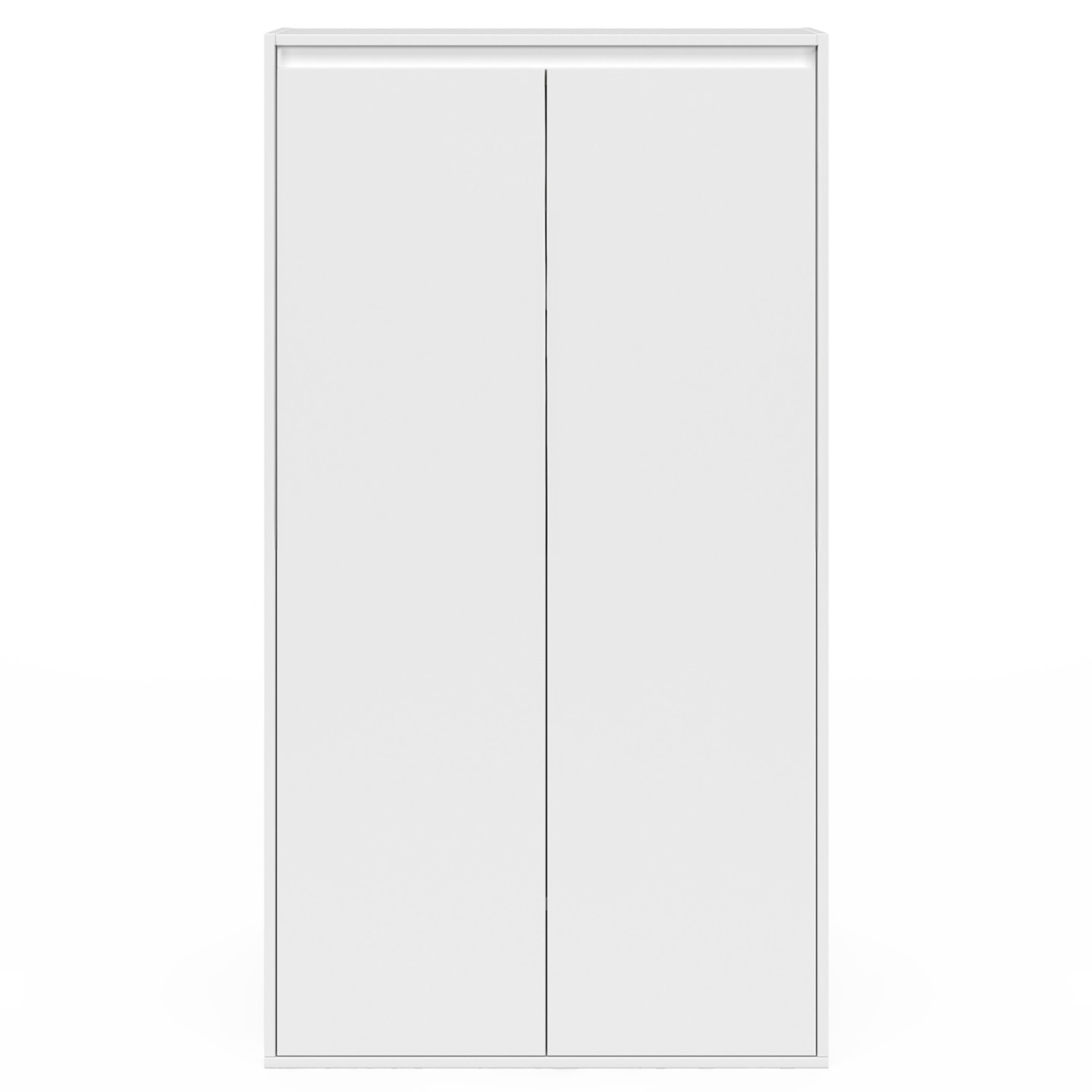 Voir la diapositive 3 : ID MARKET Armoire sous pente 2 portes tomi 60 x 50 x 110/70 cm blanc