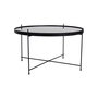 Voir la diapositive 2 : LISA DESIGN Glina - table basse ronde - métal et verre - 70 cm