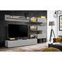 Voir la diapositive 2 : Paris Prix Ensemble Meuble TV Design  Silk  240cm Gris & Naturel