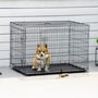 Voir la diapositive 2 : PAWHUT Cage caisse de transport pliante pour chien en métal noir 106 x 71 x 76 cm