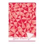 AUCHAN Cahier piqué 21x29,7cm 140 pages grands carreaux Seyes rouge motif triangles